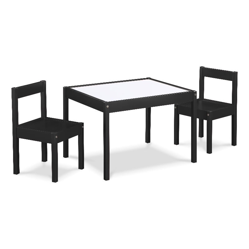 Olive & Opie Gibson 3Piece Wood Dry Erase Kids Table & Chair Set in