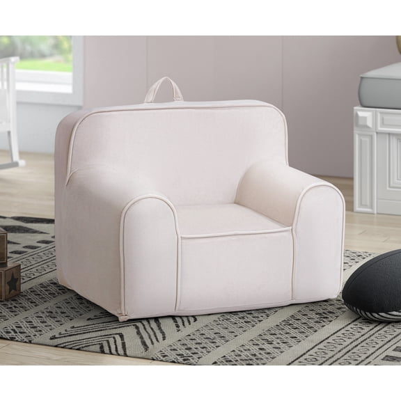 Olive & Opie Kuddlez Kids/Toddlers Foam Chair with Washable Cover Grande Size, White