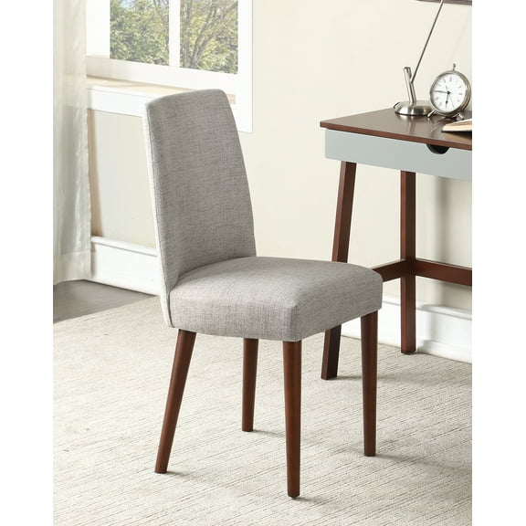 Olive & Opie Taylor Chair Gray Fabric & Espresso Finish
