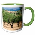 thumbnail image 1 of 3drose, Olive Orchards, Portugal, 11oz Two-tone Green Mug, 1 of 6