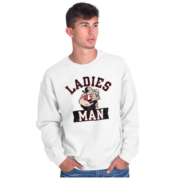 Olive Oyl And Popeye Kiss Ladies Man Men Big & Tall Sweatshirt Brisco Brands 2X