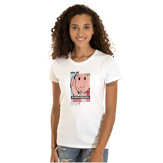 Olive Oyl Hashtag Woke Up Like This Women's Plus Size Shirt Brisco Brands 2X