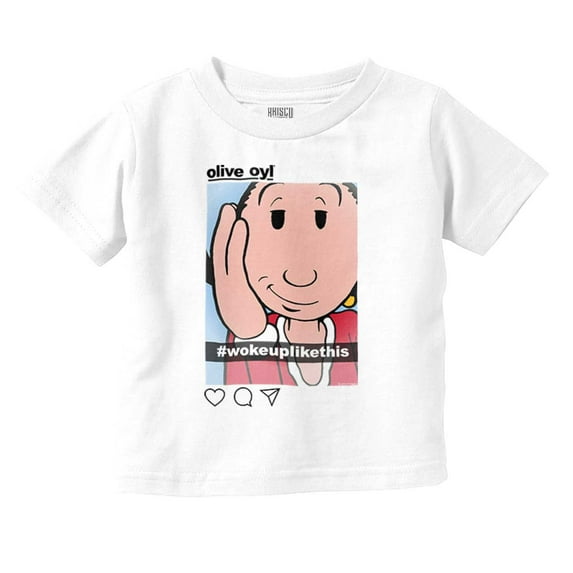 Olive Oyl Hashtag Woke Up Like This Youth T Shirt Tee Girls Infant Toddler Brisco Brands 18M