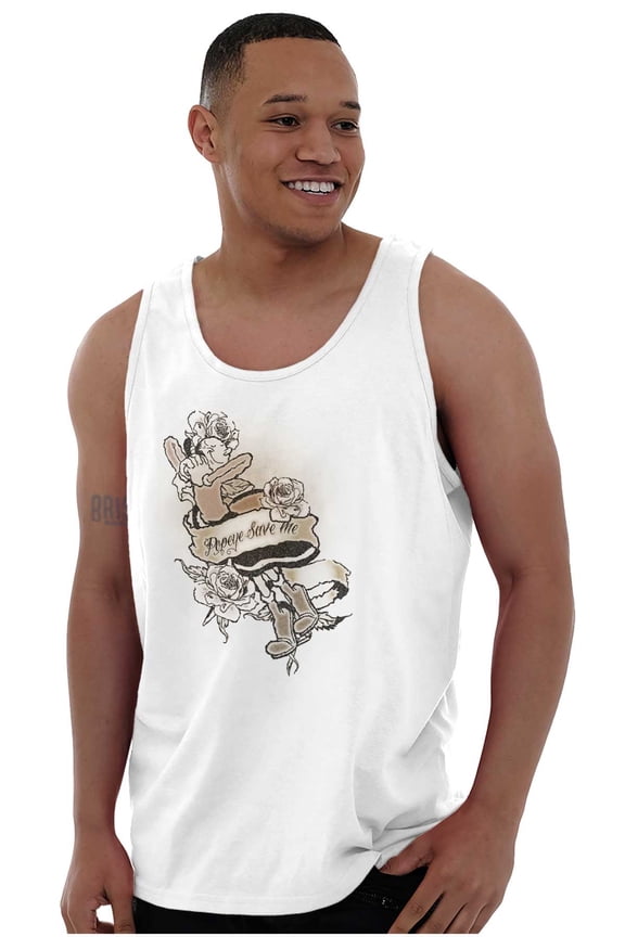 Olive Oyl Popeye Save Me Tattoo Tank Top T Shirts Men Women Brisco Brands 2X