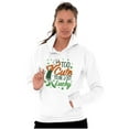 thumbnail image 1 of Olive Oyl St Paddys Day Lucky Cutie Hoodie Sweatshirt Women Brisco Brands M, 1 of 5