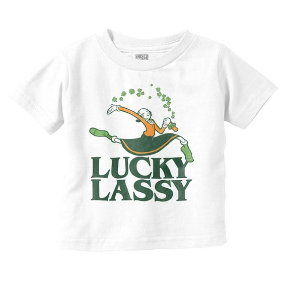 Olive Oyl St Paddys Lucky Lassy Youth T Shirt Tee Girls Infant Toddler Brisco Brands 18M