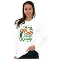 thumbnail image 1 of Olive Oyl Too Cute Irish Luck Clovers Women Plus Size Long Sleeve Tee Brisco Brands 3X, 1 of 3