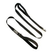 Olive Paws Dog Leashes for Medium Dogs, 6ft Dog Leash for Small Dogs. Padded Double Handle Dog Leash for Training, Walking and Play. Traffic Handle, Reflective (Black)