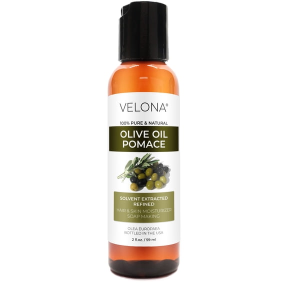 Olive Pomace Oil by Velona - 2 oz | 100% Pure and Natural Carrier Oil | Refined, Cold pressed | Cooking, Skin, Hair, Body & Face Moisturizing | Use Today - Enjoy Results