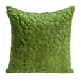 thumbnail image 1 of Olive Quilted Velvet Geo Decorative Throw Pillow, 1 of 1