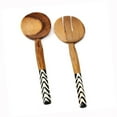 thumbnail image 1 of Olive Serving Set with Batik Bone Handles 10 inch, 1 of 4