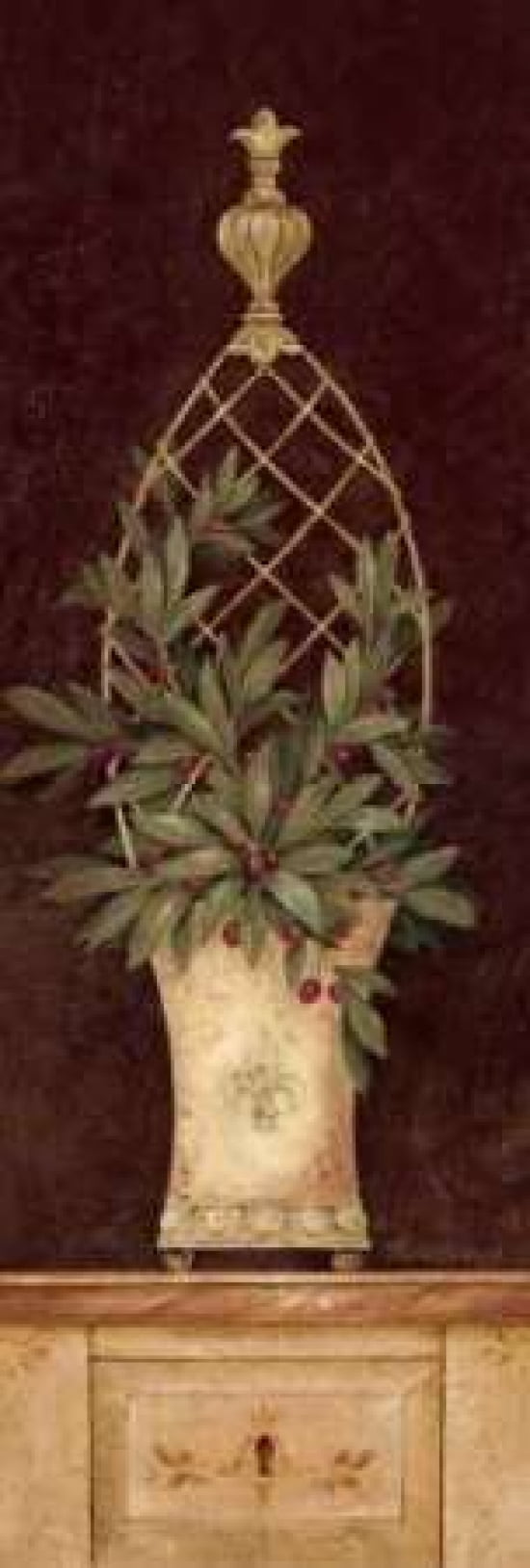 Olive Topiary I Canvas Art - Pamela Gladding (8 x 24)