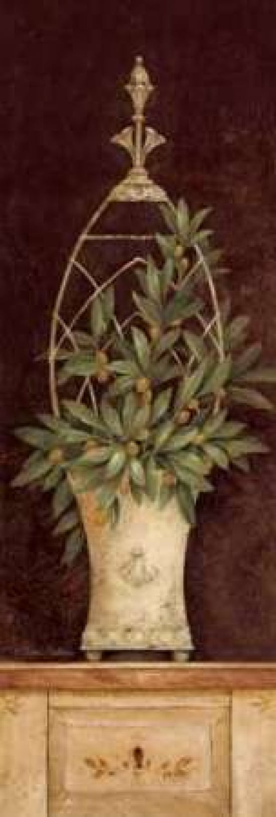 Olive Topiary II Canvas Art - Pamela Gladding (8 x 24)