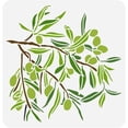 thumbnail image 1 of Olive Tree Branch Stencil for Painting 11.8x11.8 inch Reusable Olive Tree Pattern Drawing Template Plastic PET Tree Branches Painting Stencil Plant Theme Template for Home Decoration DIY, 1 of 7