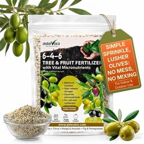 Olive Tree Fertilizer Fruit Tree Fertilizer for Olive Tree, Citrus, Lemon, Lime, Fig, Avocado, Mango, Apple & Pomegranate for Potted & Outdoor Trees (8 oz - 1/2 lbs.)