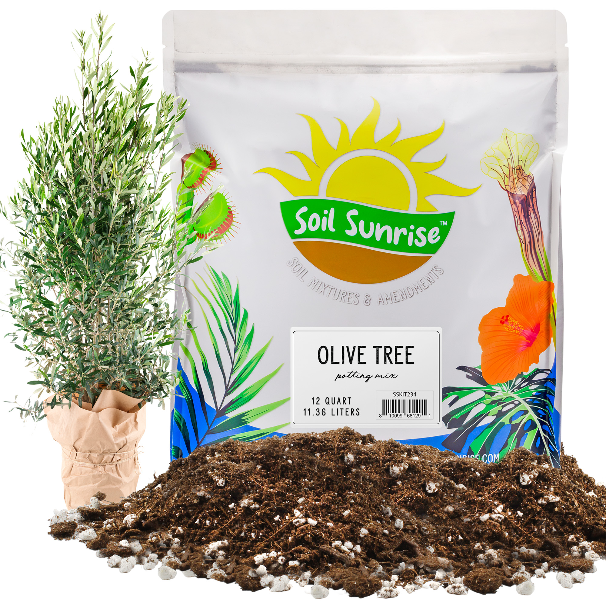 Olive Tree Potting Soil Mix (12 Quarts), for Planting, Repotting, and