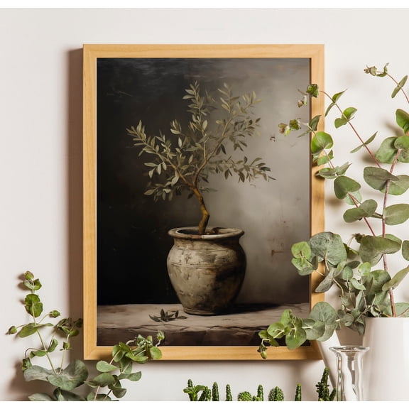 Olive Tree, Vintage Olive Plant, Greece S, Italy S, Olive Branch , Mediterranean Wall Art Unframed Paper Print