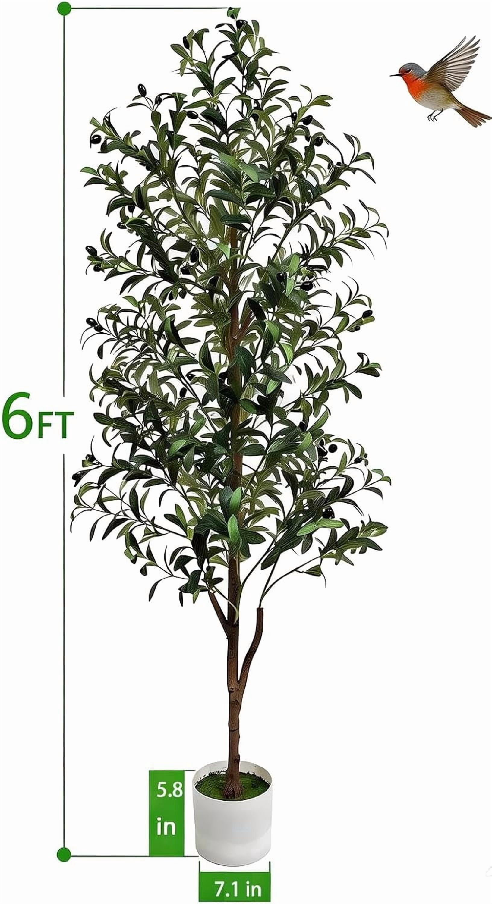 Olive Trees Artificial Indoor 6FT Olive Tree Faux Olive Tree with Pot ...