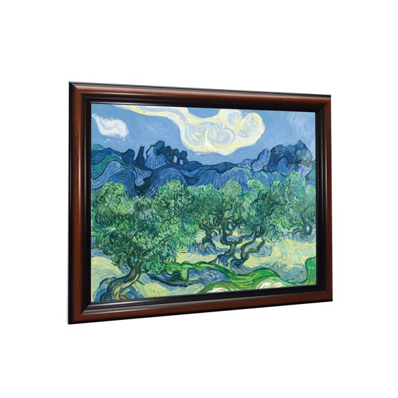 Olive Trees By Vincent Van Gogh Framed Wall Art Print for Home decor, 11x14, 2438