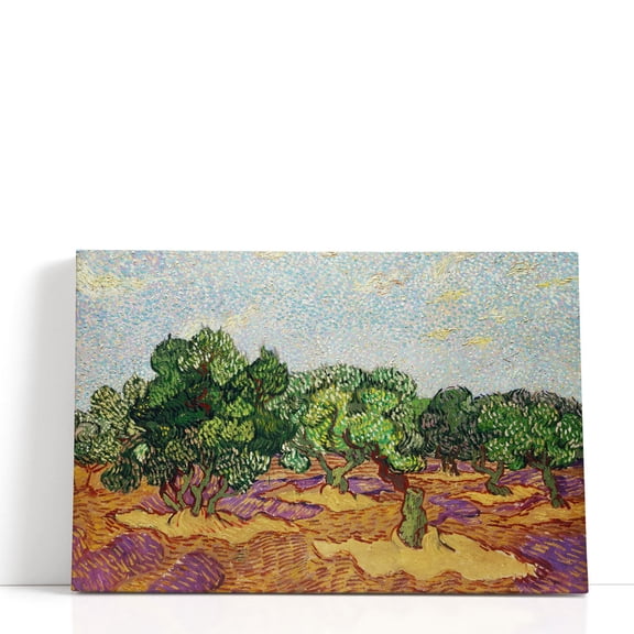 Olive Trees II, 1889 - Wrapped Canvas Print Wall Art | 36" W x 24" H