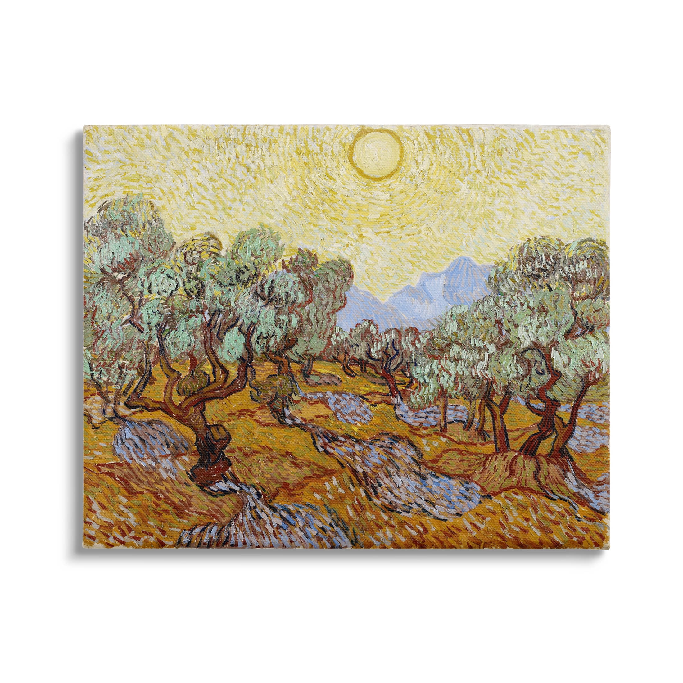 Olive Trees Van Gogh Landscape Landscape Painting Gallery Wrapped Canvas Print Wall Art