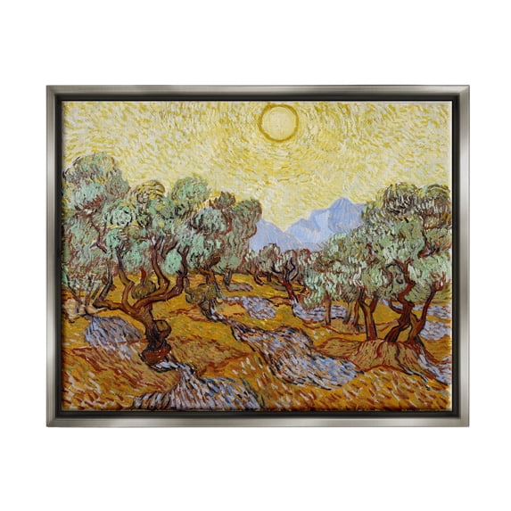Olive Trees Van Gogh Landscape Landscape Painting Luster Gray Framed Art Print Wall Art