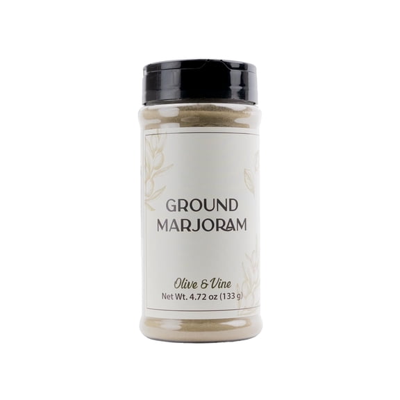 Olive & Vine Ground Marjoram, Earthy & Sweet, Seasoning for Soups, Stews, and Roasts, With Rich Tradition, Authentic Taste, For Global Recipes 4.72 Ounce