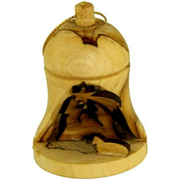 Olive Wood Bethlehem Bell Nativity with Gift Box
