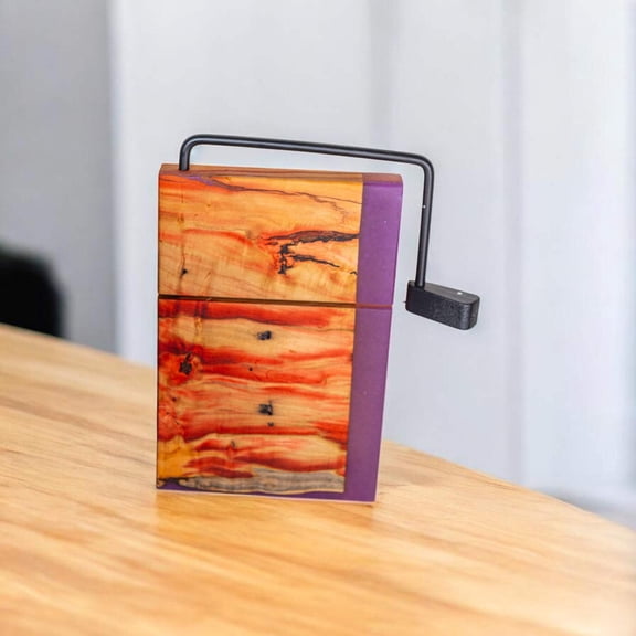 Box Elder Wood Pink Epoxy Cheese Slicer Board
