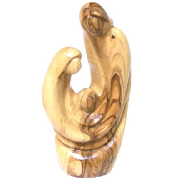 Olive Wood Holy Family Statue (7.4 Inches)