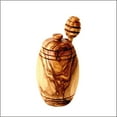thumbnail image 1 of Olive Wood Honey Pot w/Honey Dipper, 1 of 7