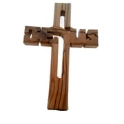 Olive Wood Jesus Name Cross