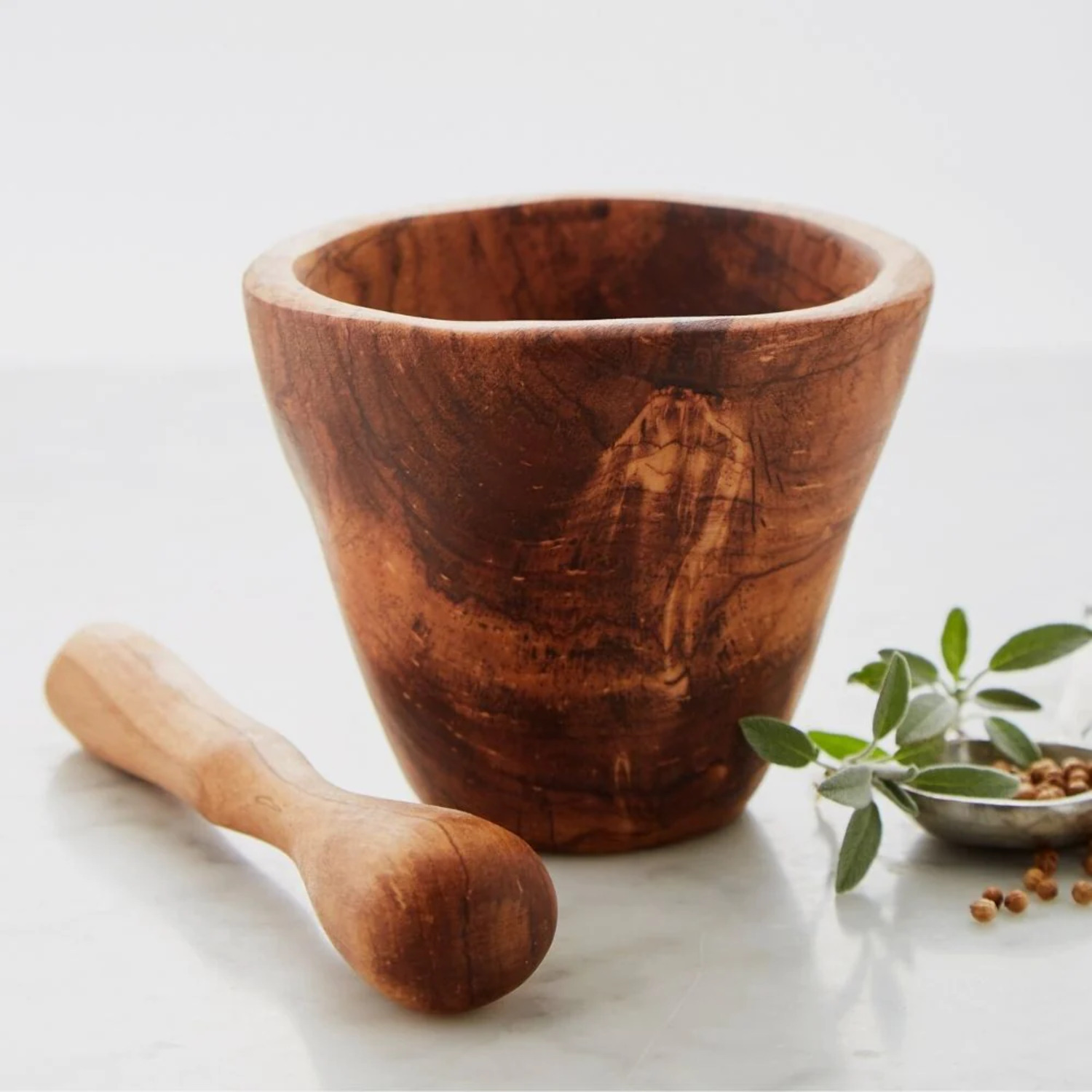 Olive Wood Mortar Pestle