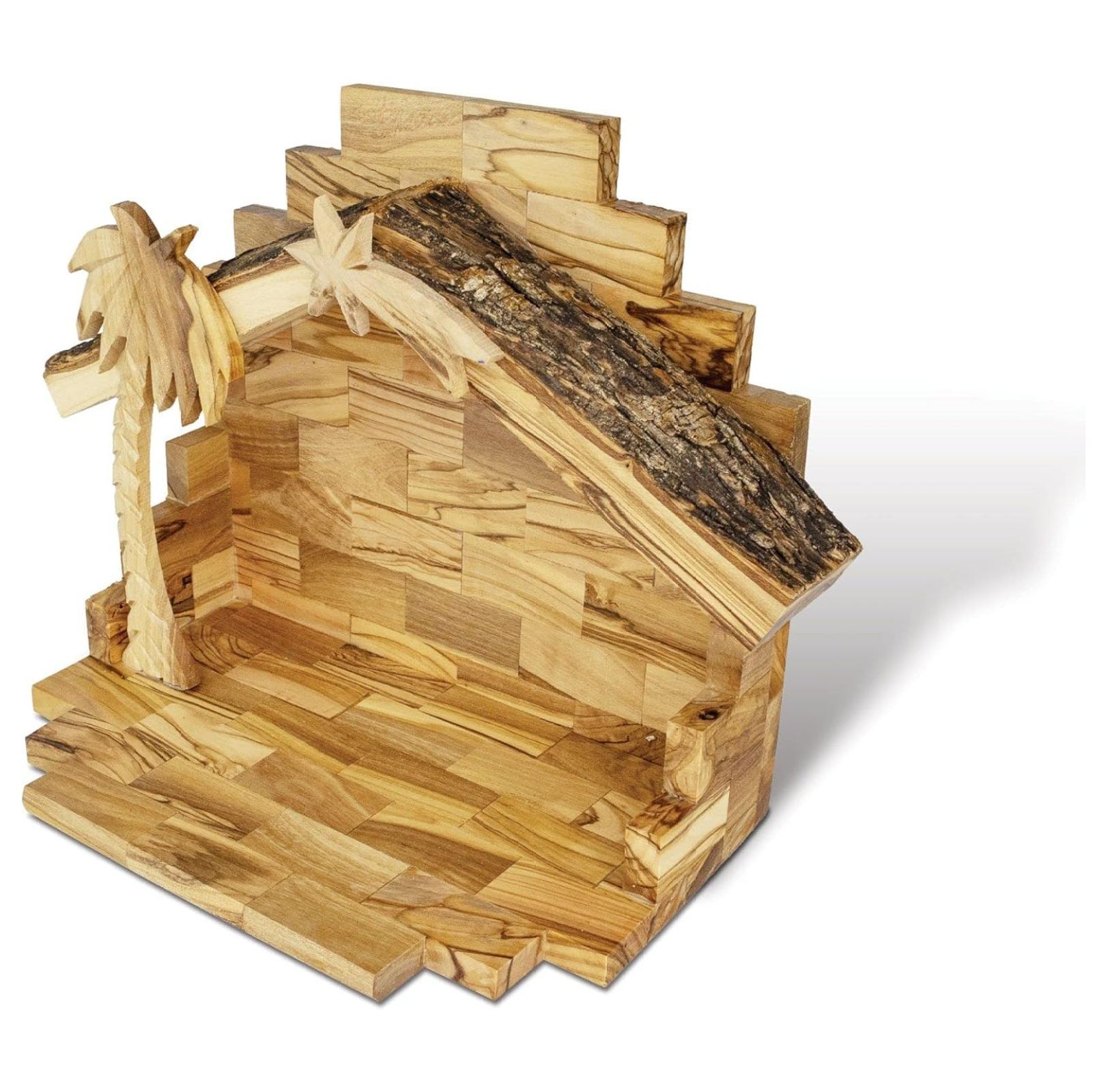 Olive Wood Nativity Set from Bethlehem Intricately Hand Carved Wooden