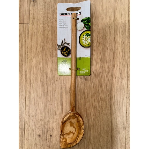 Olive Wood Pointed Cooking Spoon Utensil Made in Albania