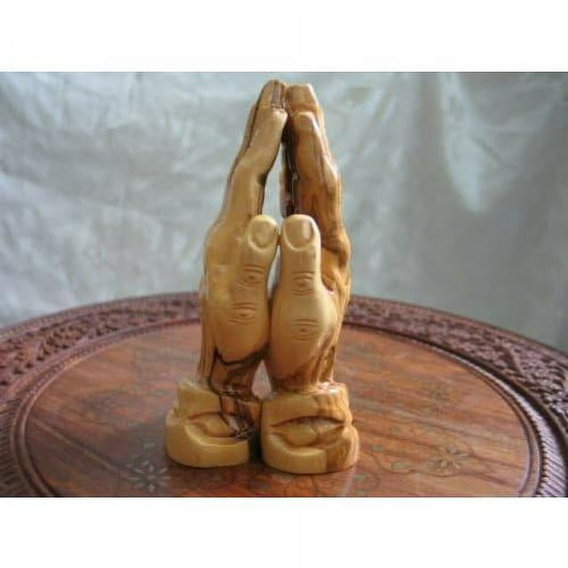 Olive Wood Praying Hands Carving Made In Bethlehem