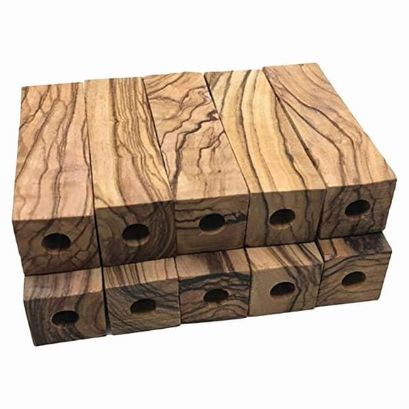 Olive Wood Short Pen Blanks, 10Pieces Pre-Drilled 7mm, 2.5 X 0.75 Inches
