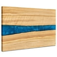 thumbnail image 1 of Olive Wood With Resin River Cheese Board | Charcuterie Board | Serving Tray (Blue), 1 of 6