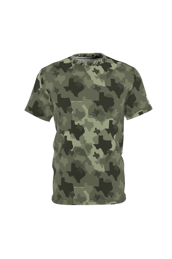 Olive and Black Texas Camouflage T-shirt | Texas Camo Design