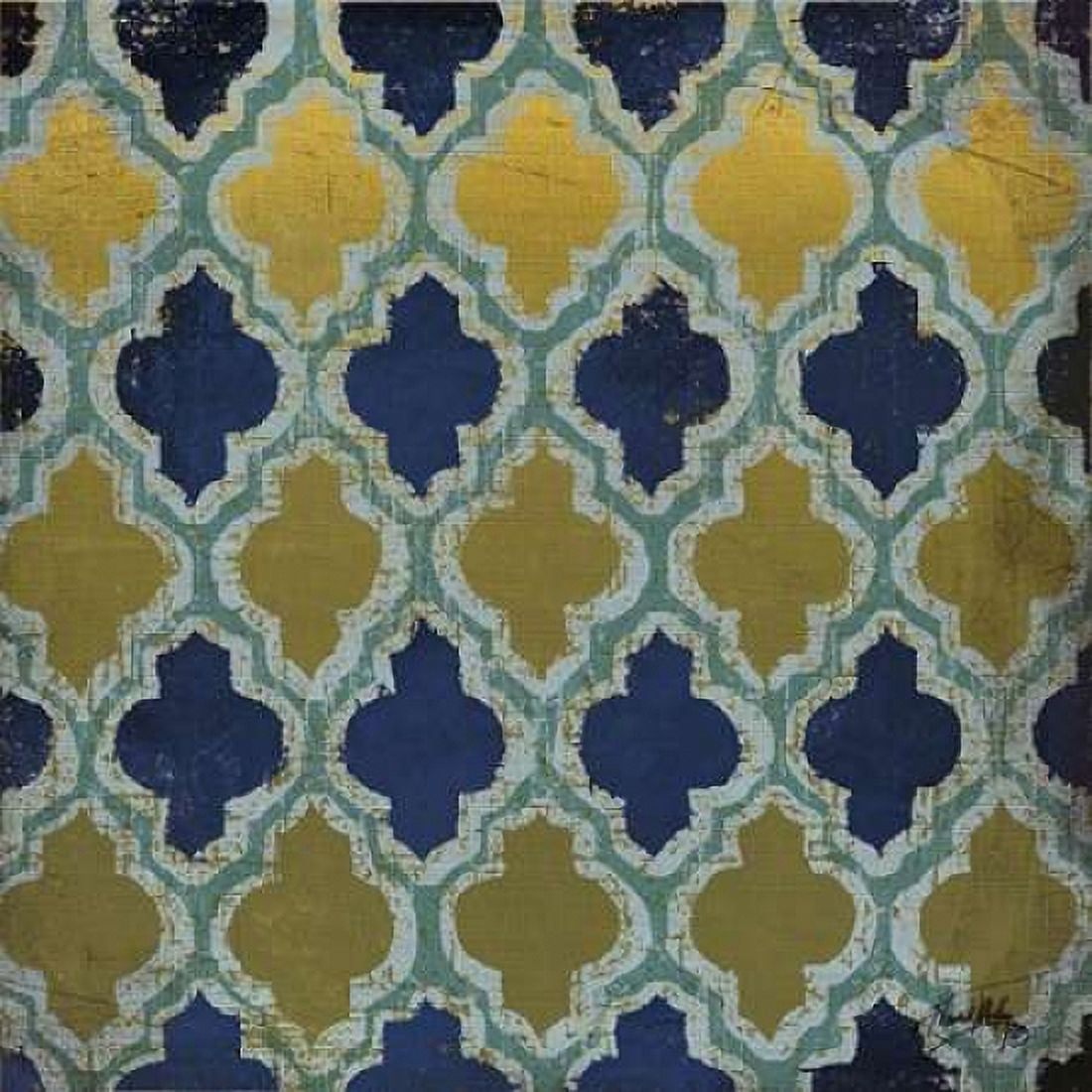 Olive and Indigo Modele I Canvas Art - Elizabeth Medley (24 x 24)