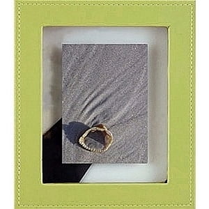 Olive green COSMOPOLITAN STITCH FLOAT leather 8x10 11x14 frame by Dennis Daniels - 8x10