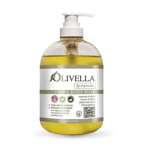 Olivella 239561 16.9 fl oz Face & Body Pump Raw Fragrance Free Liquid Soap
