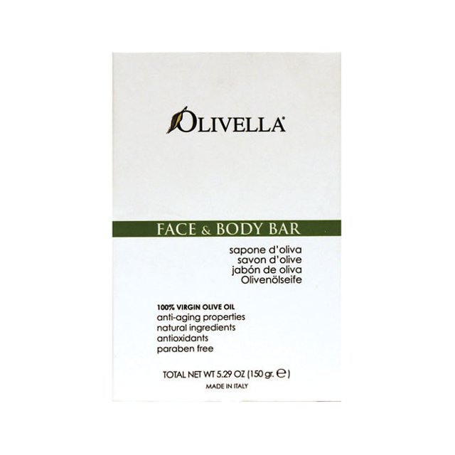 Olivella All Natural 100 Vigin Olive Oil Face & Body Soap, Original 5.