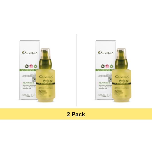 Olivella All Natural Virgin Olive Oil Moisturizer For All Skin Types - 1.69 Oz - 2 Pack