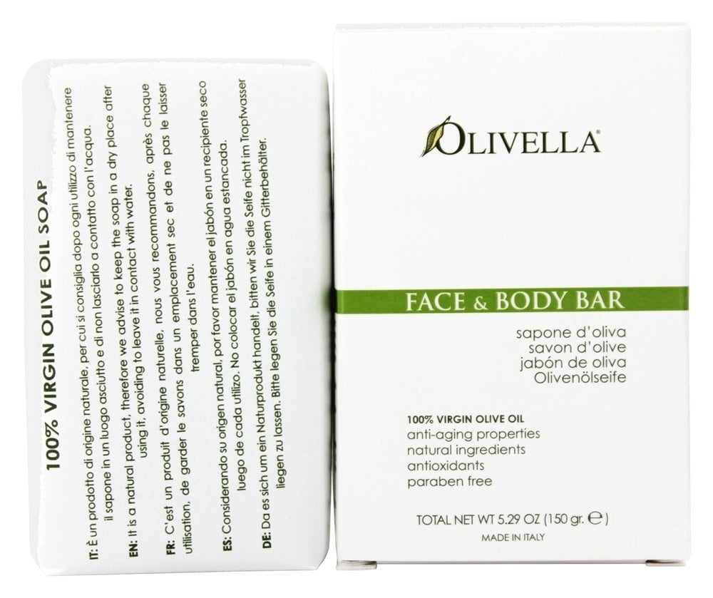Olivella Virgin Olive Oil Face and Body Bar Soap, 5.29 oz., 3 Piece