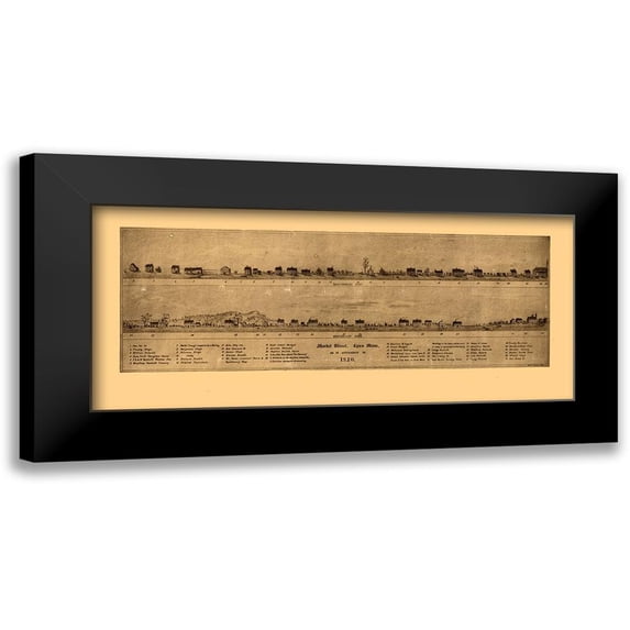Oliver 24x13 Black Modern Framed Museum Art Print Titled - Lynn Massachusetts - Oliver 1820