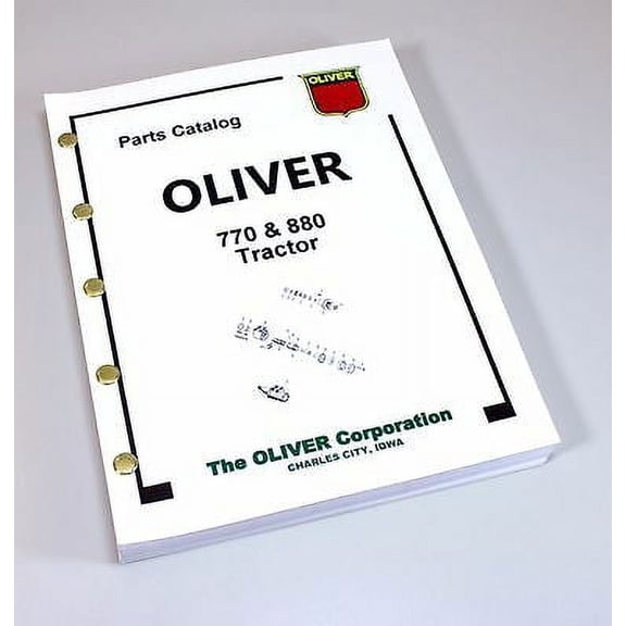 Oliver 770 880 Tractor Parts Assembly Manual Catalog Exploded Views Numbers