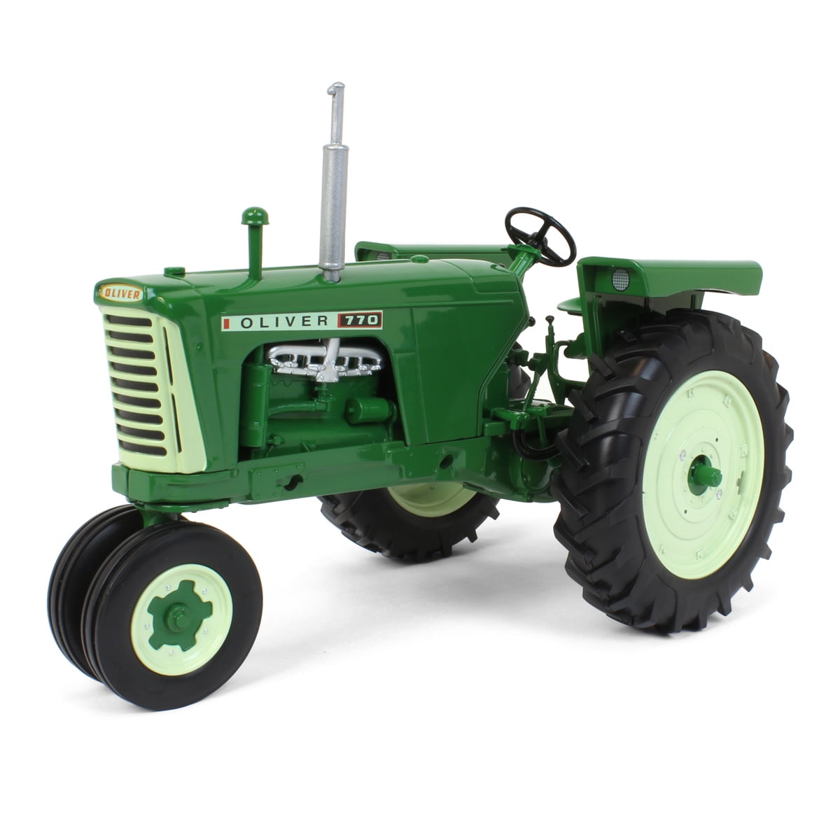 Oliver 770 Green Diecast Farm Tractor Model with Rubber Tires