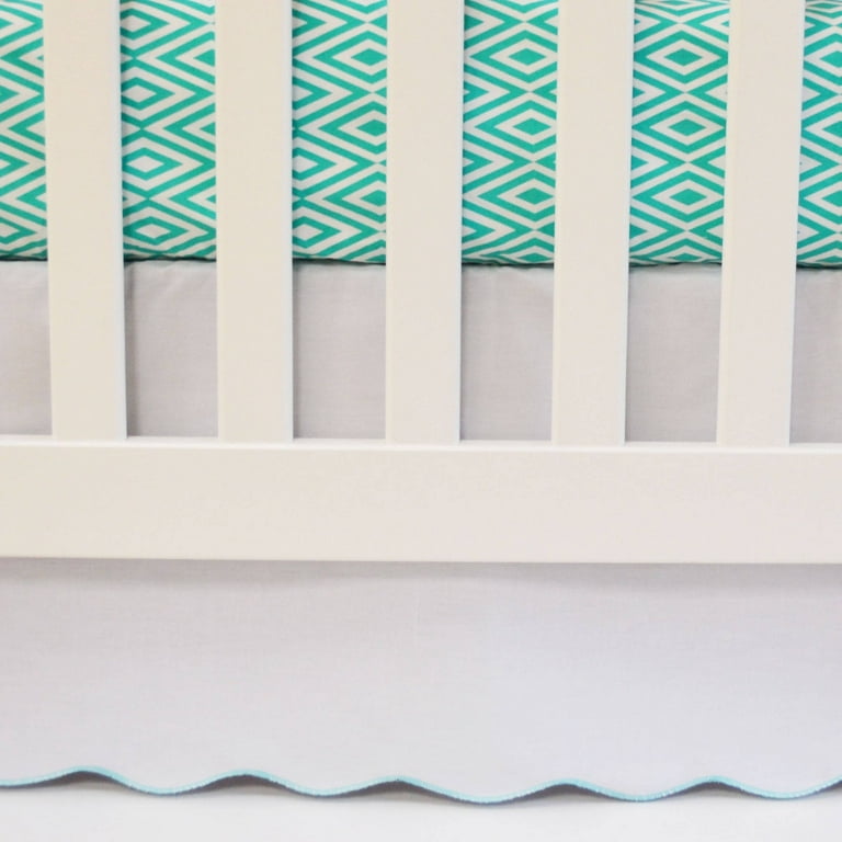 Turquoise 2025 crib skirt