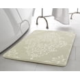 thumbnail image 1 of Oliver Brown Damask Traditional Bath Rugs, Beige/White, 20" x 32", 1 of 4